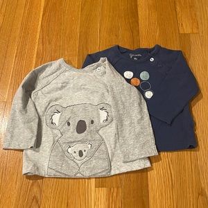 2 pack long sleeve tees, 18 months, Mac & Moon